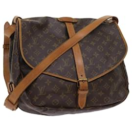 Louis Vuitton-Louis Vuitton Monogram Saumur 35 Sac à bandoulière M42254 Auth LV 56662-Monogramme