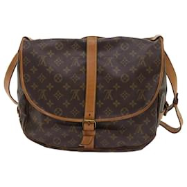 Louis Vuitton-Louis Vuitton Monograma Saumur 35 Bolsa de ombro M42254 Autenticação de LV 56662-Monograma