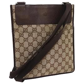 Gucci-GUCCI GG Canvas Shoulder Bag Beige 27639 Auth ki3601-Beige