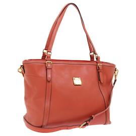 MCM-MCM Shoulder Bag Leather 2way Orange Auth bs9215-Orange