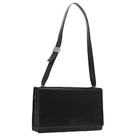 Prada-PRADA Shoulder Bag Leather Black Auth ac2284-Black