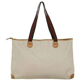 Gucci-Bolso tote GUCCI Micro GG Supreme Web Sherry Line Blanco 002 39 0215 base de autenticación9212-Blanco