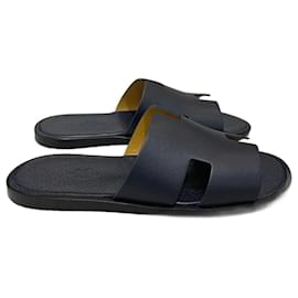 Hermès-HERMES  Sandals T.eu 39 leather-Blue