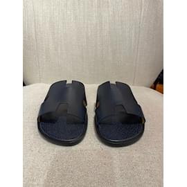 Hermès-HERMES  Sandals T.eu 39 leather-Blue