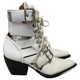 Chloé-CHLOE  Ankle boots T.eu 38.5 leather-White