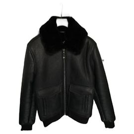 Blouson peau lainée Schott Noir