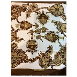 Lenço de seda Hermès Cinderella 90x90 cm Multicor