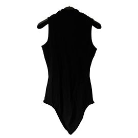 Body Asos Noir Col Roulé Sans Manches Coton Taille 36 Noir