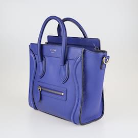 Céline-Blue Nano Luggage Tote Bag-Blue