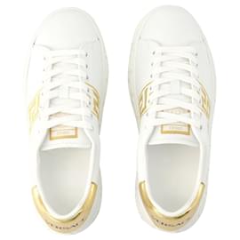 Versace-Zapatillas deportivas La Greca - Versace - Bordado - Blanco/oro-Blanco
