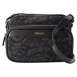 Versace-Athena Small Crossbody - Versace - Lona - Preto-Preto
