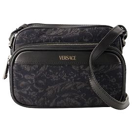 Borsa a tracolla Athena piccola - Versace - Tela - Nera Nero