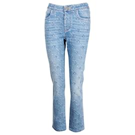 Chanel-Jeans denim a quadri Chanel in cotone blu-Altro
