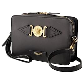 Versace-Bolsa para câmera Medusa Biggie - Versace - Couro - Preto-Preto