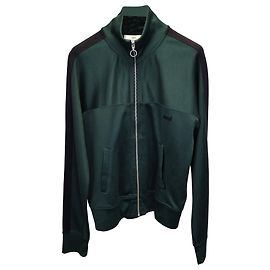 Giacca con zip Ami Paris in cotone verde Verde