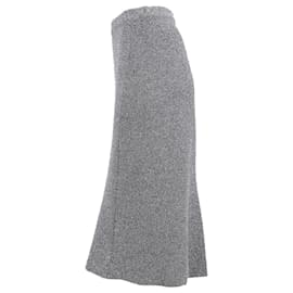 Balenciaga-Balenciaga Sparkly Knee-Length Skirt in Silver Viscose-Silvery