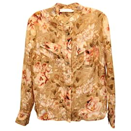 Zimmermann-Camisa Zimmermann em linho com estampa floral-Outro