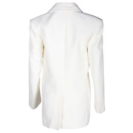 Sandro Leane Blazer Tecido em Viscose Branca Branco