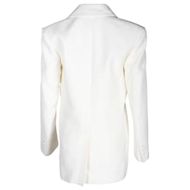 Sandro-Sandro Leane Woven Blazer in White Viscose-White