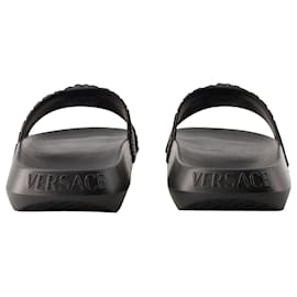 Versace-Palazzo Slides - Versace - Rubber - Black-Black
