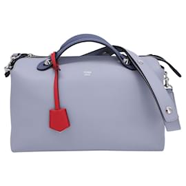 Fendi-Fendi Grand sac bandoulière By the Way en cuir gris-Gris