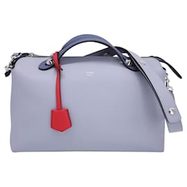 Fendi-Fendi Grand sac bandoulière By the Way en cuir gris-Gris