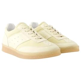 Maison Martin Margiela-Sneakers - Mm6 Maison Margiela - Leather - Beige/White-Brown,Beige