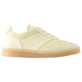 Maison Martin Margiela-Sneakers - Mm6 Maison Margiela - Leather - Beige/White-Brown,Beige