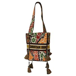 Dior-Dior Paisley Embroidery D-Bucket Bag in Multicolor Canvas-Other