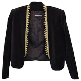 Pierre Balmain-Pierre Balmain Embellished Jacket in Black Polyester-Black