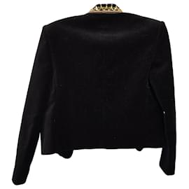 Pierre Balmain-Pierre Balmain Embellished Jacket in Black Polyester-Black