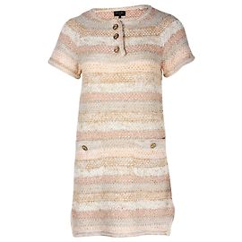 Mini-robe en maille rayée Chanel en coton multicolore Multicolore