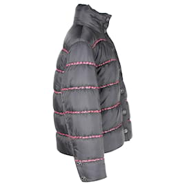 Chanel-Chanel Trimmed Quilted Puffer Jacket in Black Polyamide-Black