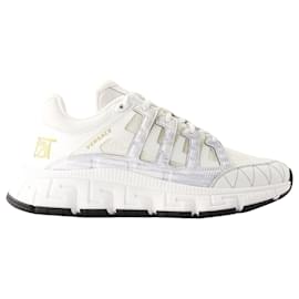 Versace-Trigreca Sneakers - Versace - Fabric - White-White