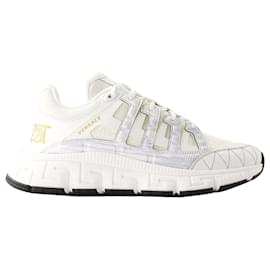 Versace-Sneakers Trigreca - Versace - Tessuto - Bianco-Bianco