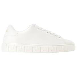 Versace-La Greca Sneakers - Versace - Responsible - White-White