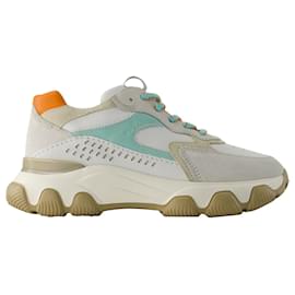 Hogan-Baskets Hyperactives - Hogan - Cuir - Gris/bruns-Blanc