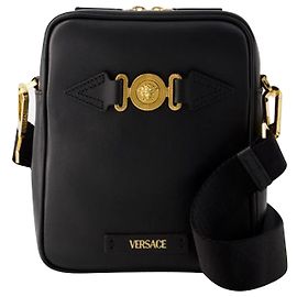 Borsa a tracolla Medusa Biggie - Versace - Pelle - Nera Nero