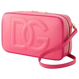 Dolce & Gabbana-Dg Logo Camera Crossbody - Dolce&Gabbana - Leather - Pink-Pink