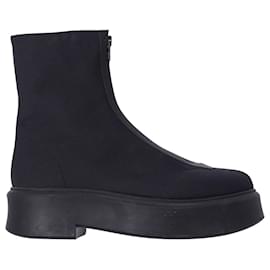 The row-The Row Zipped Boots in Black Nylon-Black