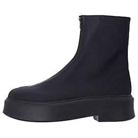 The row-The Row Zipped Boots in Black Nylon-Black