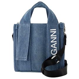 Bolso Shopper Mini Tech Reciclado - Ganni - Sintético - Denim Azul