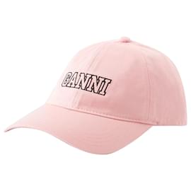 Ganni-Cappellino con logo - Ganni - Cotone - Lilla dolce-Porpora