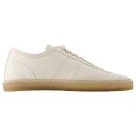 Baskets Linoléum Basic - Lemaire - Cuir - Argile Blanche Noir
