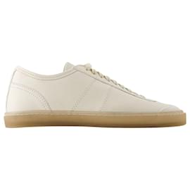 Lemaire-Linoleum Basic Sneakers – Lemaire – Leder – Weißer Ton-Schwarz