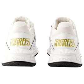 Versace-Trigreca Sneakers - Versace - Fabric - White-White