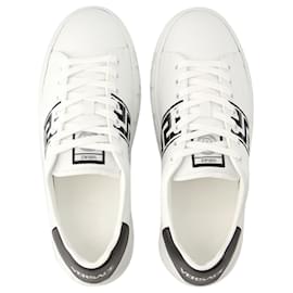 Versace-Greca-Sneaker – Versace – Leder – Weiß-Weiß