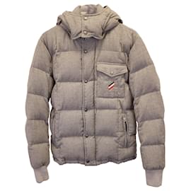 Moncler-Moncler Cezanne Quilted Down Jacket in Grey Wool-Grey