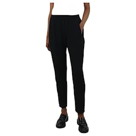 Stella Mc Cartney-Pantalon noir à taille élastiquée - taille IT 38-Noir