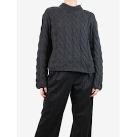 Theory-Suéter tricotado em lã cinza - tamanho S-Cinza